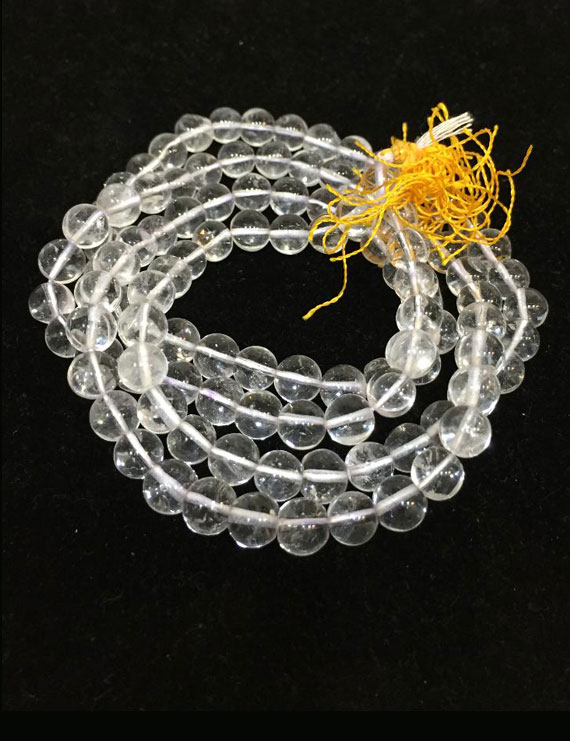 Sphatik Mala Lab Certified 108 Beads approx 8 mm 100% Original &amp; Natural Crystal